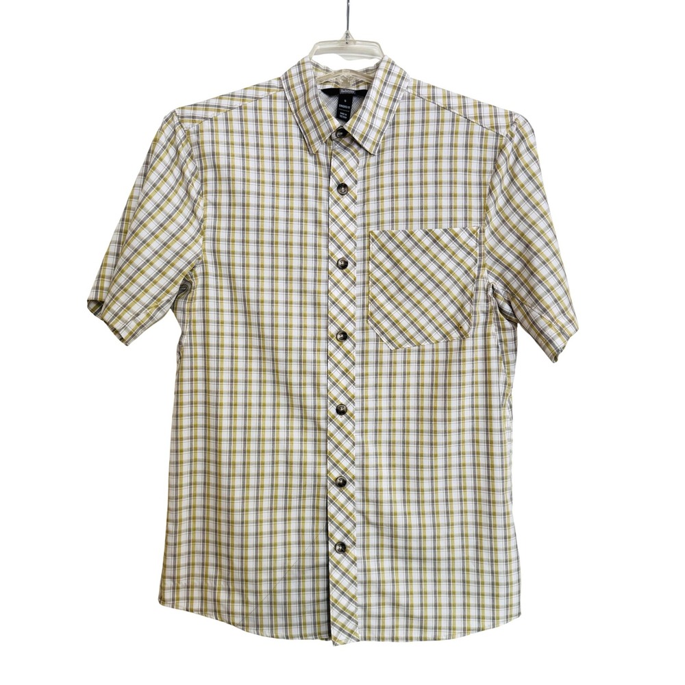 Alaskan Hardgear Duluth‎ Trading Co Mens Small Yellow Plaid SS Button Down Shirt